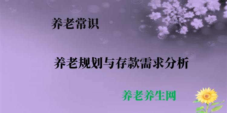 养老规划与存款需求分析