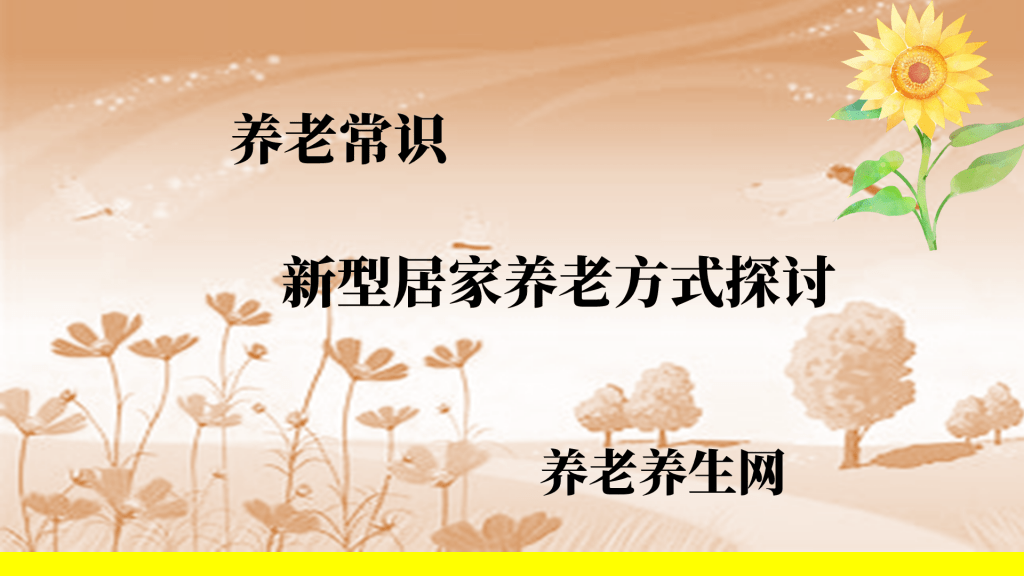 新型居家养老方式探讨
