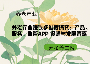 养老行业赚钱多维度探究：产品、服务、监管APP 设想与发展策略