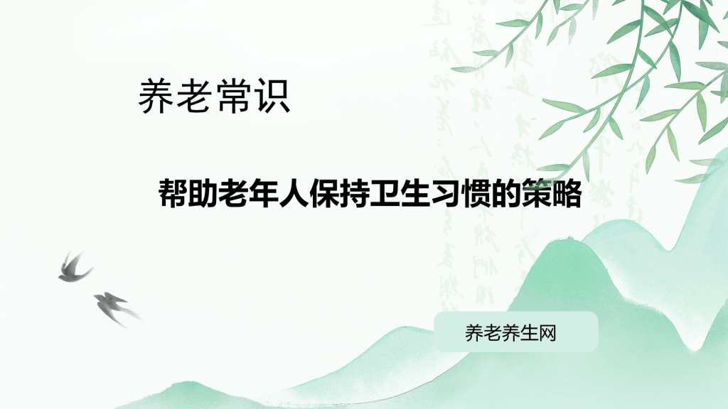 帮助老年人保持卫生习惯的策略