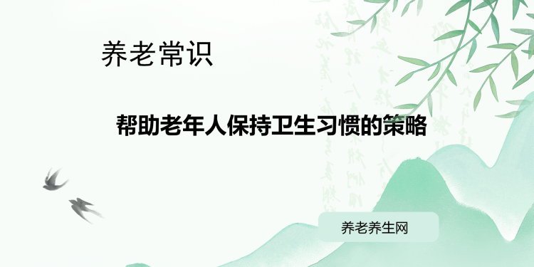 帮助老年人保持卫生习惯的策略