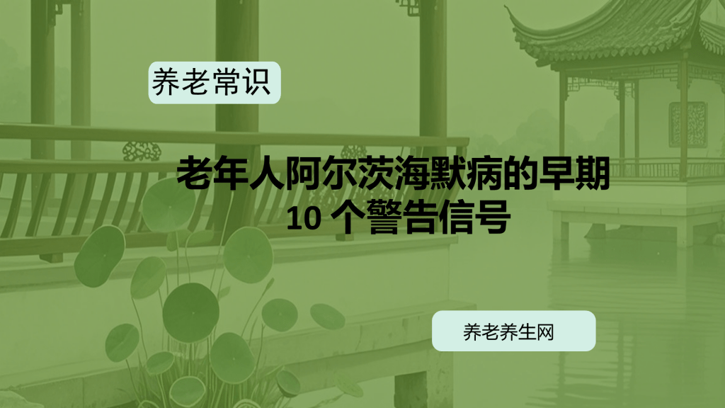 老年人阿尔茨海默病的早期 10 个警告信号
