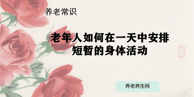 老年人如何在一天中安排短暂的身体活动