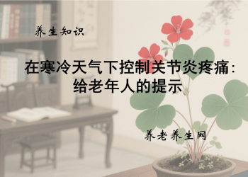 在寒冷天气下控制关节炎疼痛：给老年人的提示