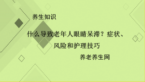 什么导致老年人眼睛呆滞？症状、风险和护理技巧