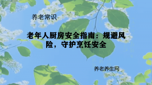 老年人厨房安全指南：规避风险，守护烹饪安全