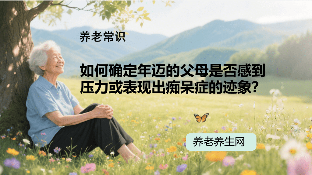 如何确定年迈的父母是否感到压力或表现出痴呆症的迹象？