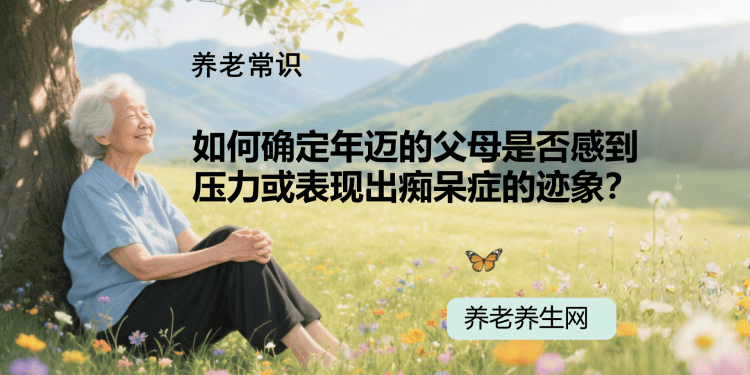 如何确定年迈的父母是否感到压力或表现出痴呆症的迹象？